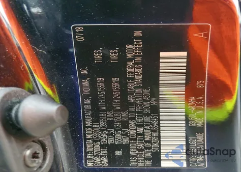 2018 Toyota Highlander Se from USA, damaged, VIN 5TDKZRFH0JS548451